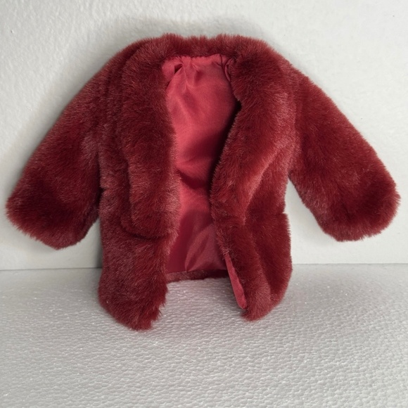 Burgundy Fur Coat Jacket Clubbing Night Away 12" Integrity Fashion Doll Royalty - Picture 1 of 6
